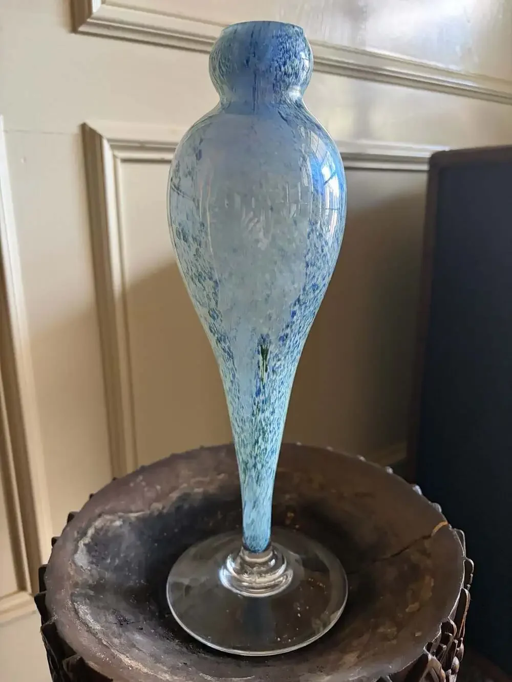 Vintage John Bergen Pastel Art Glass Bud Vase
